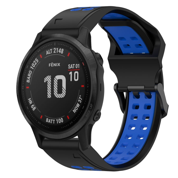 สายนาฬิกาซิลิโคนหัวกลับสองสี 20 มม, For Garmin Fenix 7S, For Garmin Fenix 7S Solar, For Garmin Fenix 7S Sapphire Solar, For Garmin Fenix 6S Pro