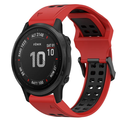 สายนาฬิกาซิลิโคนหัวกลับสองสี 20 มม, For Garmin Fenix 7S, For Garmin Fenix 7S Solar, For Garmin Fenix 7S Sapphire Solar, For Garmin Fenix 6S Pro