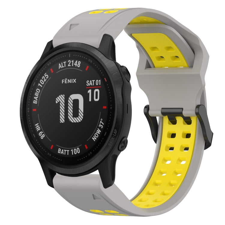สายนาฬิกาซิลิโคนหัวกลับสองสี 20 มม, For Garmin Fenix 7S, For Garmin Fenix 7S Solar, For Garmin Fenix 7S Sapphire Solar, For Garmin Fenix 6S Pro
