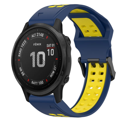 สายนาฬิกาซิลิโคนหัวกลับสองสี 20 มม, For Garmin Fenix 7S, For Garmin Fenix 7S Solar, For Garmin Fenix 7S Sapphire Solar, For Garmin Fenix 6S Pro