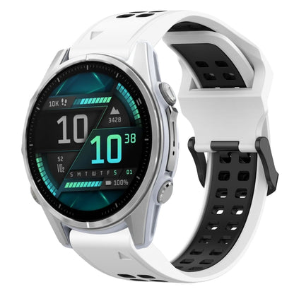สายนาฬิกาซิลิโคนหัวกลับสองสี 20 มม, For Garmin Fenix 8 AMOLED 43mm, For Garmin Instinct 2S, For Garmin Epix Pro 42mm, For Garmin Fenix 7S Pro 42mm