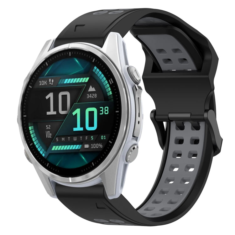 สายนาฬิกาซิลิโคนหัวกลับสองสี 20 มม, For Garmin Fenix 8 AMOLED 43mm, For Garmin Instinct 2S, For Garmin Epix Pro 42mm, For Garmin Fenix 7S Pro 42mm