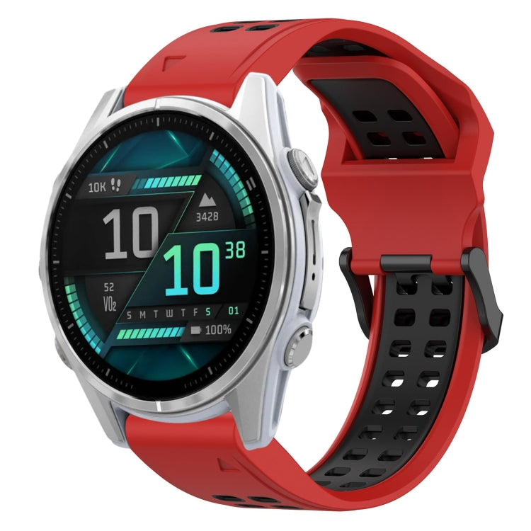 สายนาฬิกาซิลิโคนหัวกลับสองสี 20 มม, For Garmin Fenix 8 AMOLED 43mm, For Garmin Instinct 2S, For Garmin Epix Pro 42mm, For Garmin Fenix 7S Pro 42mm