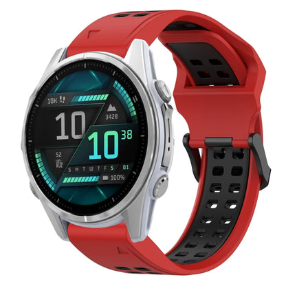 สายนาฬิกาซิลิโคนหัวกลับสองสี 20 มม, For Garmin Fenix 8 AMOLED 43mm, For Garmin Instinct 2S, For Garmin Epix Pro 42mm, For Garmin Fenix 7S Pro 42mm