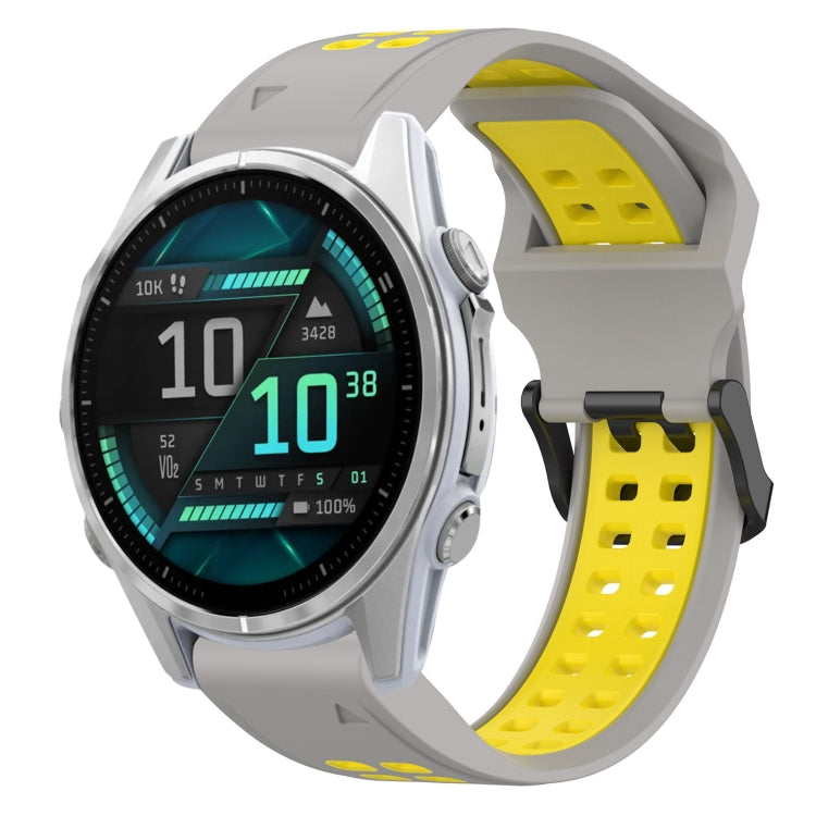 สายนาฬิกาซิลิโคนหัวกลับสองสี 20 มม, For Garmin Fenix 8 AMOLED 43mm, For Garmin Instinct 2S, For Garmin Epix Pro 42mm, For Garmin Fenix 7S Pro 42mm