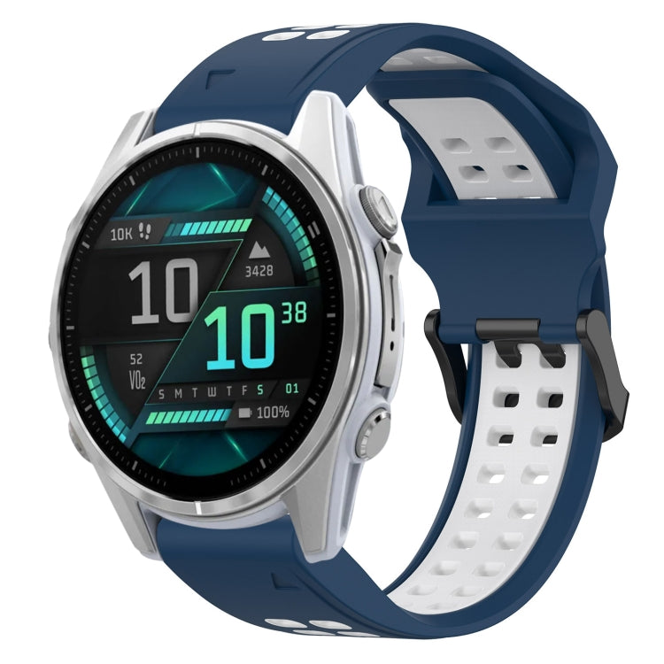 สายนาฬิกาซิลิโคนหัวกลับสองสี 20 มม, For Garmin Fenix 8 AMOLED 43mm, For Garmin Instinct 2S, For Garmin Epix Pro 42mm, For Garmin Fenix 7S Pro 42mm