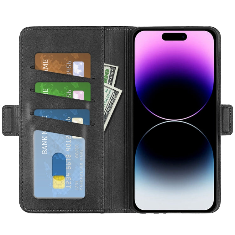 ซองโทรศัพท์หนังพลิกแนวนอนหัวเข็มขัดแม่เหล็กสองด้าน, For iPhone 15 Pro Max, For iPhone 15 Pro, For iPhone 15 Plus, For iPhone 15
