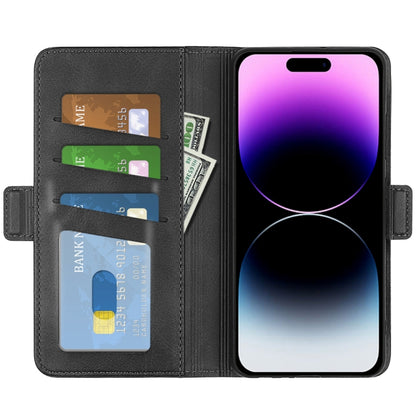 ซองโทรศัพท์หนังพลิกแนวนอนหัวเข็มขัดแม่เหล็กสองด้าน, For iPhone 15 Pro Max, For iPhone 15 Pro, For iPhone 15 Plus, For iPhone 15