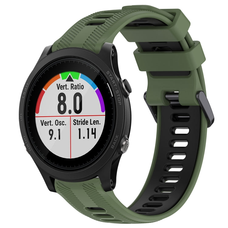 สายนาฬิกาซิลิโคนสองสีแบบสปอร์ต, For Garmin EPIX Pro 47mm, For Garmin Fenix 7 Pro, For Garmin Approach S60, For Garmin Forerunner 935