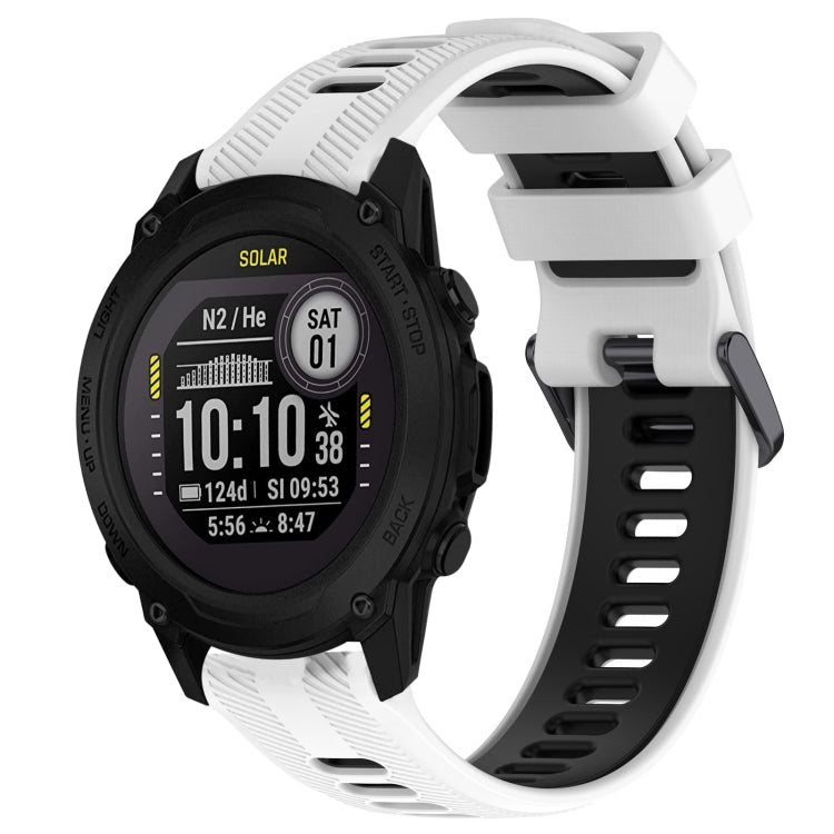 สายนาฬิกาซิลิโคนสองสีแบบสปอร์ต, For Garmin Descent G1, For Garmin Fenix 7, For Garmin Instinct 2 Solar, For Garmin Instinct 2