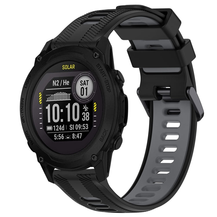 สายนาฬิกาซิลิโคนสองสีแบบสปอร์ต, For Garmin Descent G1, For Garmin Fenix 7, For Garmin Instinct 2 Solar, For Garmin Instinct 2