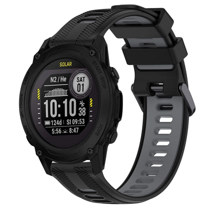 สายนาฬิกาซิลิโคนสองสีแบบสปอร์ต, For Garmin Descent G1, For Garmin Fenix 7, For Garmin Instinct 2 Solar, For Garmin Instinct 2