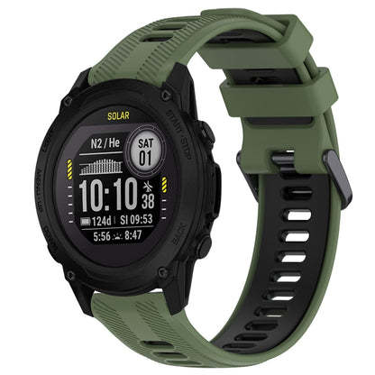 สายนาฬิกาซิลิโคนสองสีแบบสปอร์ต, For Garmin Descent G1, For Garmin Fenix 7, For Garmin Instinct 2 Solar, For Garmin Instinct 2