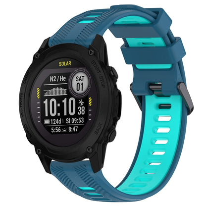 สายนาฬิกาซิลิโคนสองสีแบบสปอร์ต, For Garmin Descent G1, For Garmin Fenix 7, For Garmin Instinct 2 Solar, For Garmin Instinct 2