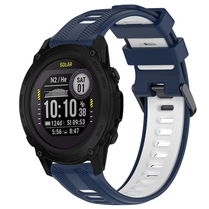 สายนาฬิกาซิลิโคนสองสีแบบสปอร์ต, For Garmin Descent G1, For Garmin Fenix 7, For Garmin Instinct 2 Solar, For Garmin Instinct 2