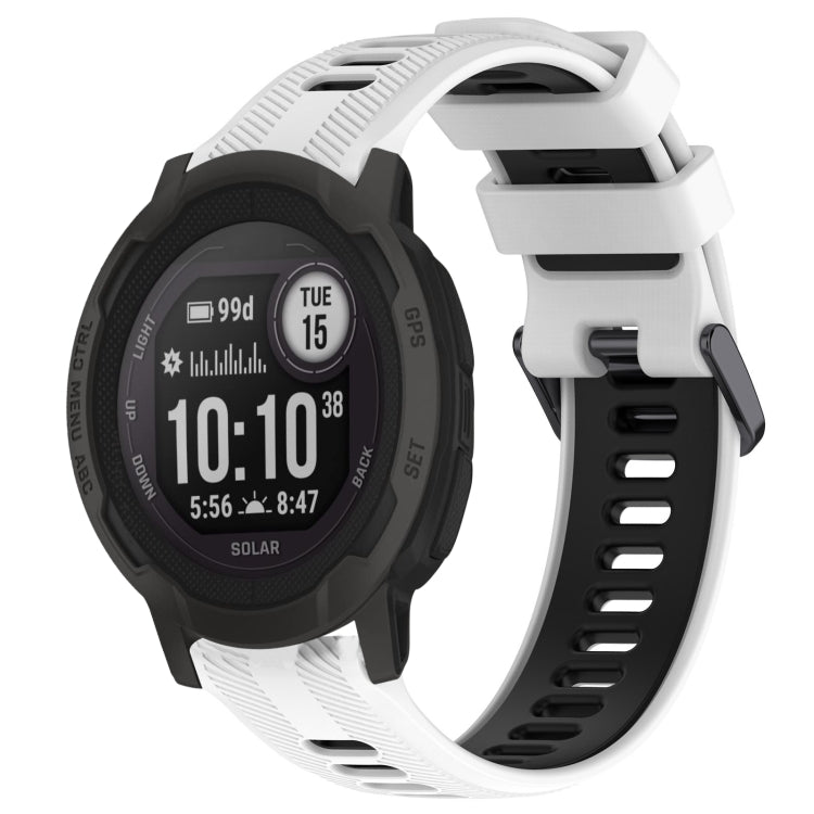 สายนาฬิกาซิลิโคนสองสีแบบสปอร์ต, For Garmin Descent G1, For Garmin Fenix 7, For Garmin Instinct 2 Solar, For Garmin Instinct 2