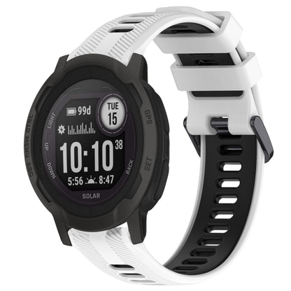 สายนาฬิกาซิลิโคนสองสีแบบสปอร์ต, For Garmin Descent G1, For Garmin Fenix 7, For Garmin Instinct 2 Solar, For Garmin Instinct 2