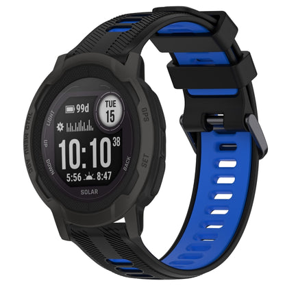 สายนาฬิกาซิลิโคนสองสีแบบสปอร์ต, For Garmin Descent G1, For Garmin Fenix 7, For Garmin Instinct 2 Solar, For Garmin Instinct 2