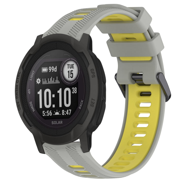 สายนาฬิกาซิลิโคนสองสีแบบสปอร์ต, For Garmin Descent G1, For Garmin Fenix 7, For Garmin Instinct 2 Solar, For Garmin Instinct 2