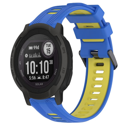 สายนาฬิกาซิลิโคนสองสีแบบสปอร์ต, For Garmin Descent G1, For Garmin Fenix 7, For Garmin Instinct 2 Solar, For Garmin Instinct 2