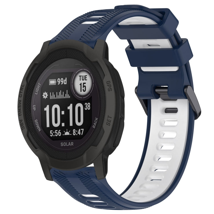 สายนาฬิกาซิลิโคนสองสีแบบสปอร์ต, For Garmin Descent G1, For Garmin Fenix 7, For Garmin Instinct 2 Solar, For Garmin Instinct 2