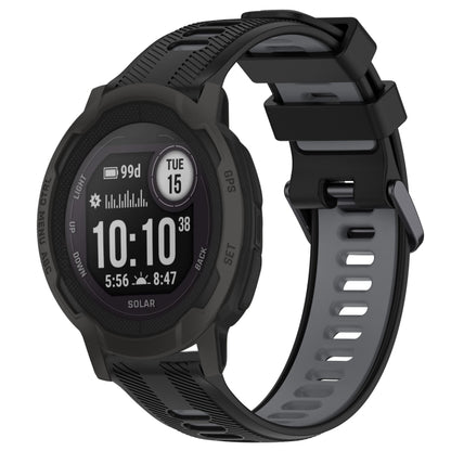 สายนาฬิกาซิลิโคนสองสีแบบสปอร์ต, For Garmin Descent G1, For Garmin Fenix 7, For Garmin Instinct 2 Solar, For Garmin Instinct 2