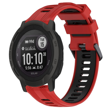 สายนาฬิกาซิลิโคนสองสีแบบสปอร์ต, For Garmin Descent G1, For Garmin Fenix 7, For Garmin Instinct 2 Solar, For Garmin Instinct 2