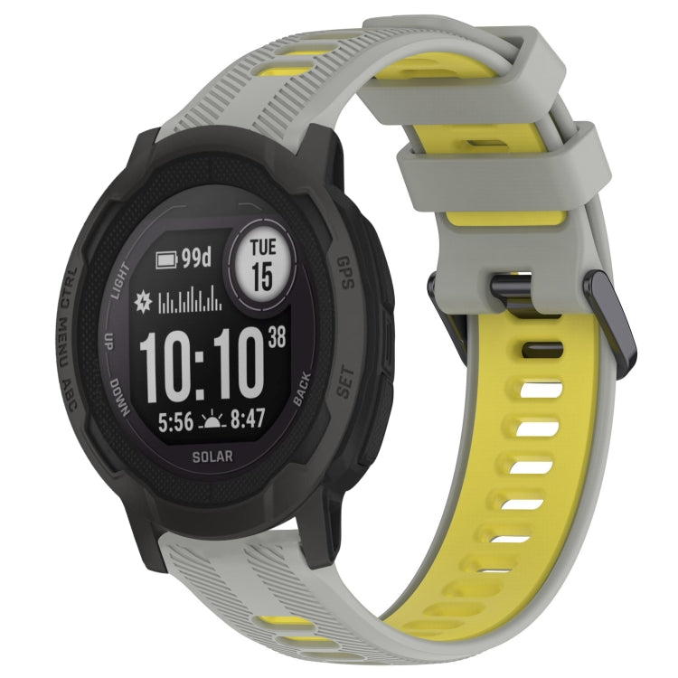 สายนาฬิกาซิลิโคนสองสีแบบสปอร์ต, For Garmin Descent G1, For Garmin Fenix 7, For Garmin Instinct 2 Solar, For Garmin Instinct 2