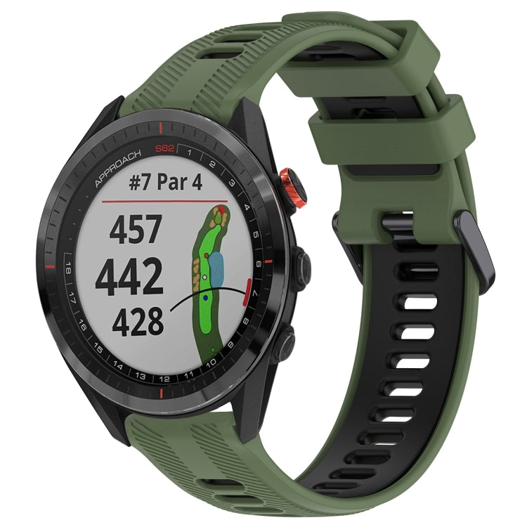 สายนาฬิกาซิลิโคนสองสีแบบสปอร์ต, For Garmin Approach S62, For Garmin Fenix 6 Pro, For Garmin Fenix 5, For Garmin Fenix 5 Plus