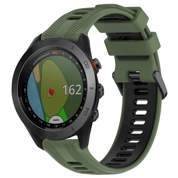 สายนาฬิกาซิลิโคนสองสีแบบสปอร์ต, For Garmin EPIX Pro 47mm, For Garmin Fenix 7 Pro, For Garmin Approach S60, For Garmin Forerunner 935