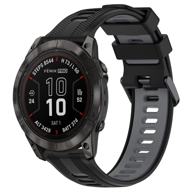 สายนาฬิกาซิลิโคนสองสีแบบสปอร์ต, For Garmin EPIX Pro 47mm, For Garmin Fenix 7 Pro, For Garmin Approach S60, For Garmin Forerunner 935