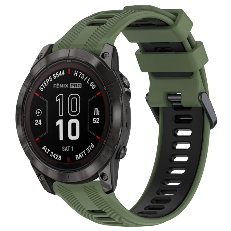 สายนาฬิกาซิลิโคนสองสีแบบสปอร์ต, For Garmin EPIX Pro 47mm, For Garmin Fenix 7 Pro, For Garmin Approach S60, For Garmin Forerunner 935