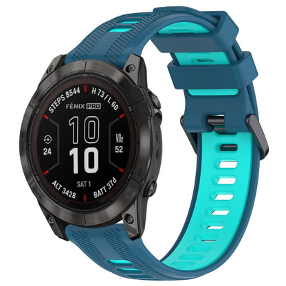 สายนาฬิกาซิลิโคนสองสีแบบสปอร์ต, For Garmin EPIX Pro 47mm, For Garmin Fenix 7 Pro, For Garmin Approach S60, For Garmin Forerunner 935
