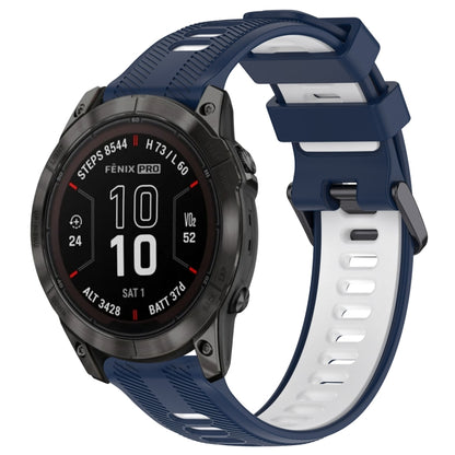 สายนาฬิกาซิลิโคนสองสีแบบสปอร์ต, For Garmin EPIX Pro 47mm, For Garmin Fenix 7 Pro, For Garmin Approach S60, For Garmin Forerunner 935