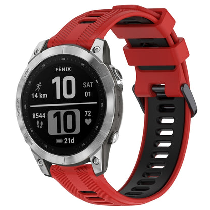 สายนาฬิกาซิลิโคนสองสีแบบสปอร์ต, For Garmin Descent G1, For Garmin Fenix 7, For Garmin Instinct 2 Solar, For Garmin Instinct 2