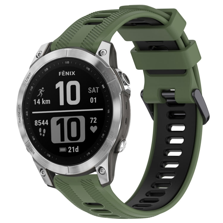 สายนาฬิกาซิลิโคนสองสีแบบสปอร์ต, For Garmin Descent G1, For Garmin Fenix 7, For Garmin Instinct 2 Solar, For Garmin Instinct 2