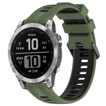 สายนาฬิกาซิลิโคนสองสีแบบสปอร์ต, For Garmin Descent G1, For Garmin Fenix 7, For Garmin Instinct 2 Solar, For Garmin Instinct 2