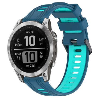 สายนาฬิกาซิลิโคนสองสีแบบสปอร์ต, For Garmin Descent G1, For Garmin Fenix 7, For Garmin Instinct 2 Solar, For Garmin Instinct 2