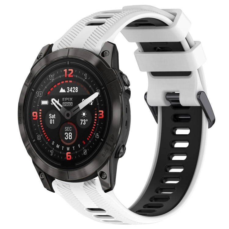 สายนาฬิกาซิลิโคนสองสีแบบสปอร์ต, For Garmin EPIX Pro 47mm, For Garmin Fenix 7 Pro, For Garmin Approach S60, For Garmin Forerunner 935