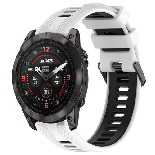 สายนาฬิกาซิลิโคนสองสีแบบสปอร์ต, For Garmin EPIX Pro 47mm, For Garmin Fenix 7 Pro, For Garmin Approach S60, For Garmin Forerunner 935