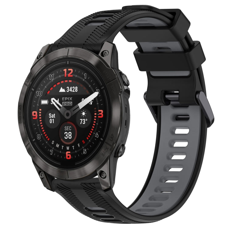 สายนาฬิกาซิลิโคนสองสีแบบสปอร์ต, For Garmin EPIX Pro 47mm, For Garmin Fenix 7 Pro, For Garmin Approach S60, For Garmin Forerunner 935