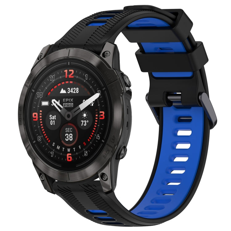 สายนาฬิกาซิลิโคนสองสีแบบสปอร์ต, For Garmin EPIX Pro 47mm, For Garmin Fenix 7 Pro, For Garmin Approach S60, For Garmin Forerunner 935