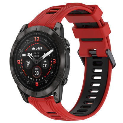 สายนาฬิกาซิลิโคนสองสีแบบสปอร์ต, For Garmin EPIX Pro 47mm, For Garmin Fenix 7 Pro, For Garmin Approach S60, For Garmin Forerunner 935