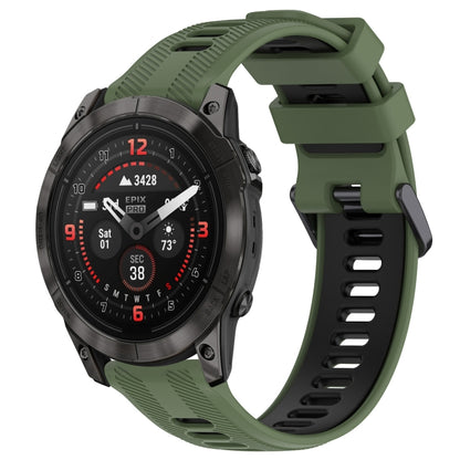 สายนาฬิกาซิลิโคนสองสีแบบสปอร์ต, For Garmin EPIX Pro 47mm, For Garmin Fenix 7 Pro, For Garmin Approach S60, For Garmin Forerunner 935