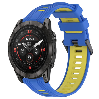 สายนาฬิกาซิลิโคนสองสีแบบสปอร์ต, For Garmin EPIX Pro 47mm, For Garmin Fenix 7 Pro, For Garmin Approach S60, For Garmin Forerunner 935