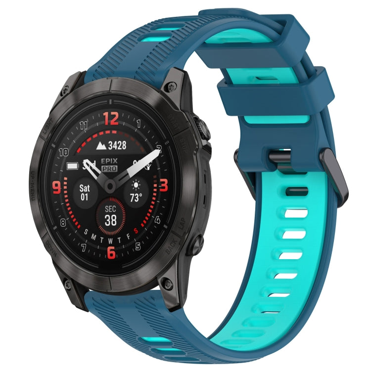 สายนาฬิกาซิลิโคนสองสีแบบสปอร์ต, For Garmin EPIX Pro 47mm, For Garmin Fenix 7 Pro, For Garmin Approach S60, For Garmin Forerunner 935