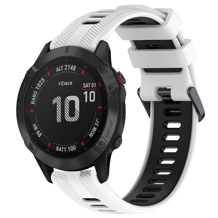 สายนาฬิกาซิลิโคนสองสีแบบสปอร์ต, For Garmin Approach S62, For Garmin Fenix 6 Pro, For Garmin Fenix 5, For Garmin Fenix 5 Plus