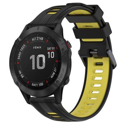 สายนาฬิกาซิลิโคนสองสีแบบสปอร์ต, For Garmin Approach S62, For Garmin Fenix 6 Pro, For Garmin Fenix 5, For Garmin Fenix 5 Plus