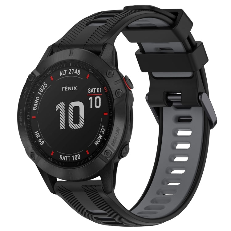 สายนาฬิกาซิลิโคนสองสีแบบสปอร์ต, For Garmin Approach S62, For Garmin Fenix 6 Pro, For Garmin Fenix 5, For Garmin Fenix 5 Plus