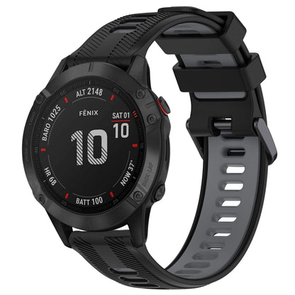 สายนาฬิกาซิลิโคนสองสีแบบสปอร์ต, For Garmin Approach S62, For Garmin Fenix 6 Pro, For Garmin Fenix 5, For Garmin Fenix 5 Plus